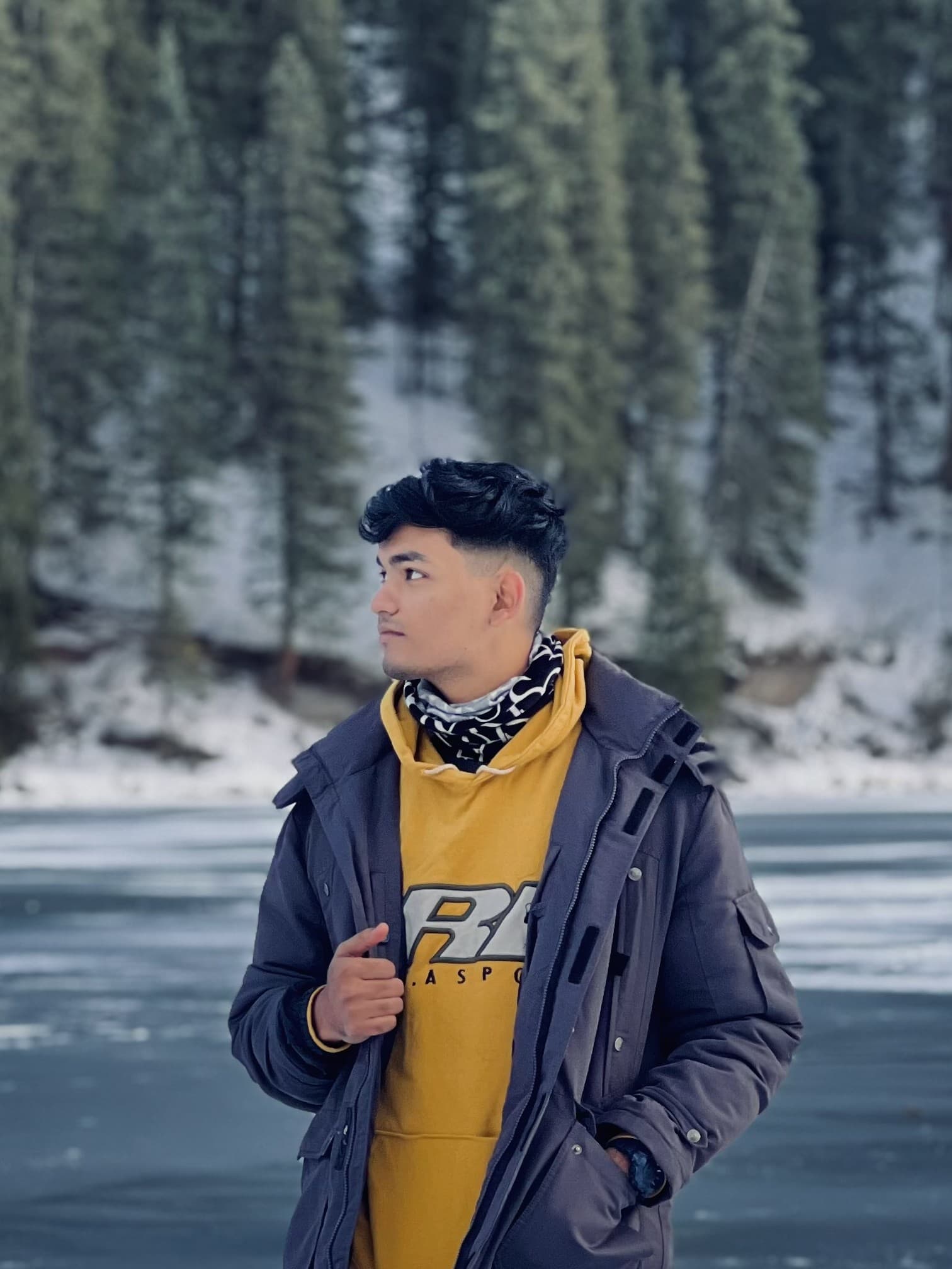 Afthab at Kolsai Lake, Kazakhstan, January 2024
